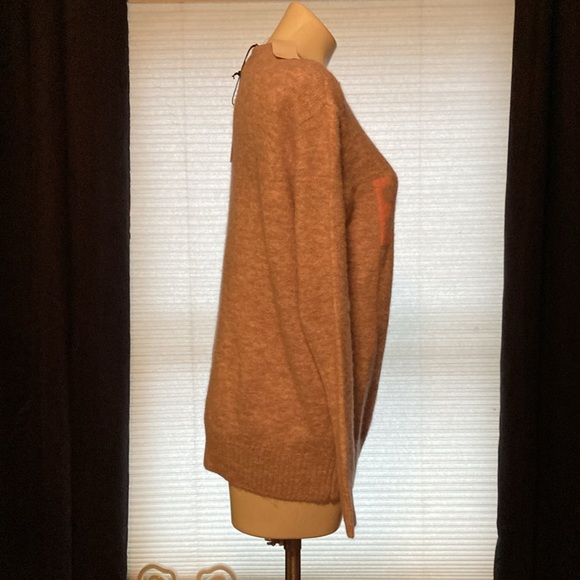 For The Republic fuzzy purple sweater with knit “ECLECTIC” graphic size S NWT - Picture 7 of 7